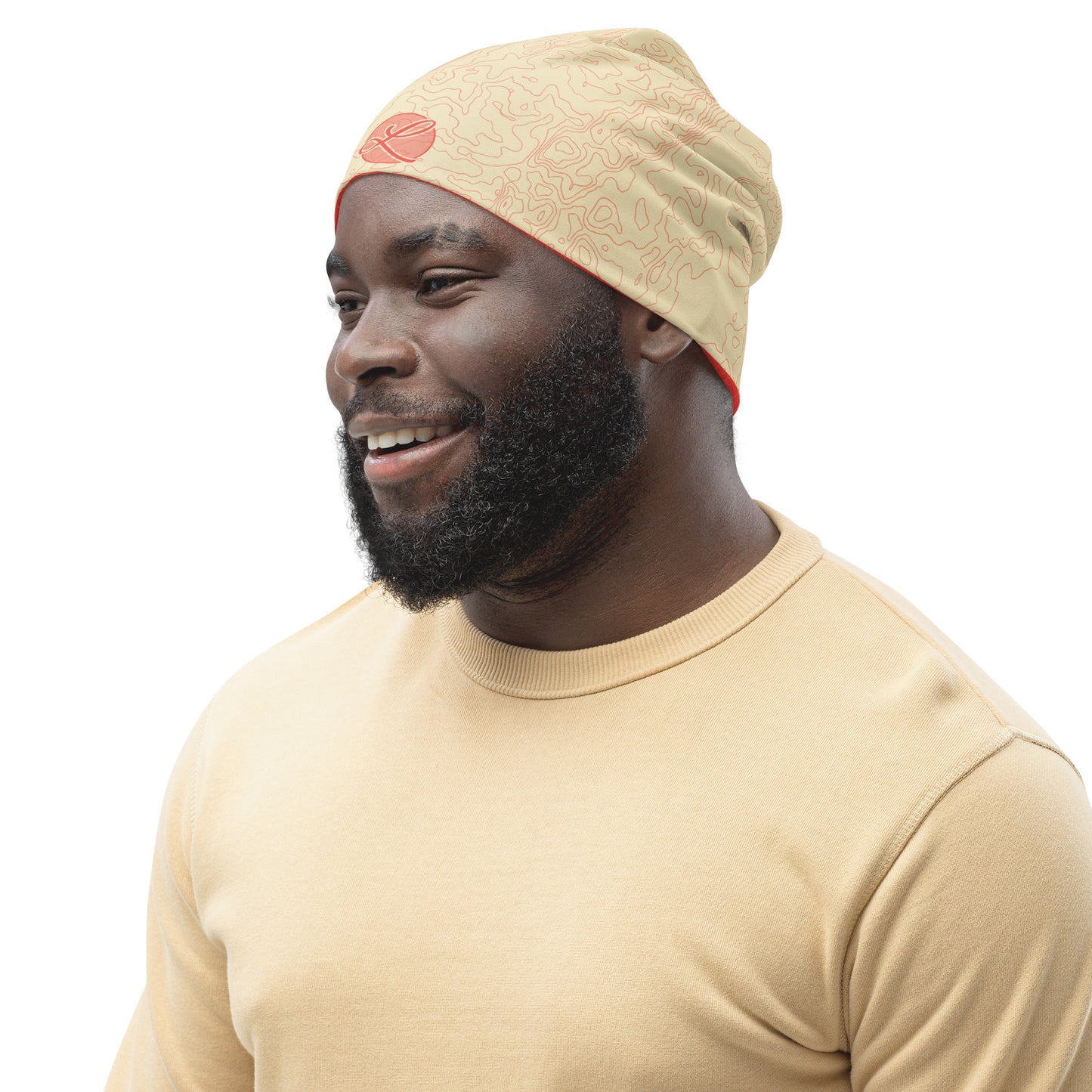 the Geo Beanie - Coral